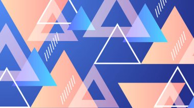 Şekiller ve Desenler ile Renkli Geometrik Soyut Arkaplan