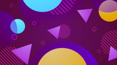 Renkli Soyut Geometrik Şekiller Modern Arkaplan