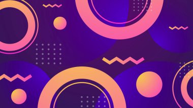 Canlı Şekillere sahip soyut Geometrik Arkaplan