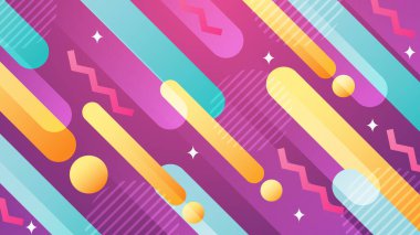 Dinamik Şekillere sahip enerjik Soyut Geometrik Arkaplan. Modern Grafik Tasarım Projeleri, Web Tasarımı veya Dijital Sunumlar için ideal