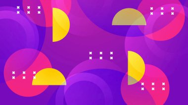 Şekiller ve Desenler ile Renkli Geometrik Soyut Arkaplan