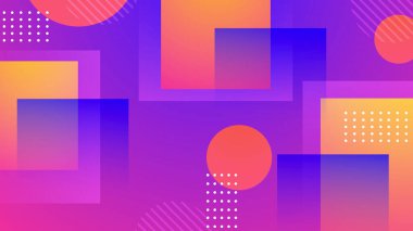 Renkli Soyut Geometrik Şekiller Modern Arkaplan