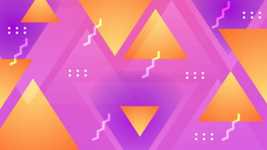 Soyut Şekiller ve Desenler ile Renkli Geometrik Arkaplan