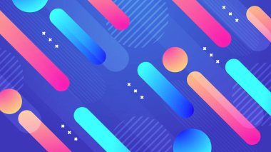 Şekiller ve Desenler ile Renkli Geometrik Soyut Arkaplan