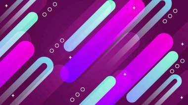 Renkli Geometrik Şekillere sahip canlı Soyut Arkaplan