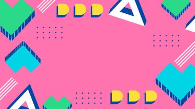 Basit Arkaplanda Renkli Geometrik Soyut Desen