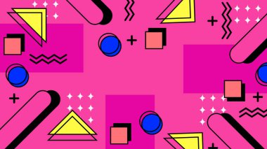 Kalın Şekilli Renkli Geometrik Soyut Arkaplan