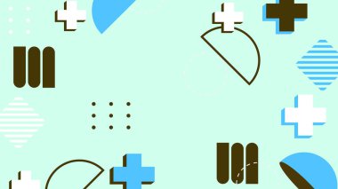 Arkaplanlı Canlı Soyut Geometrik Şekiller