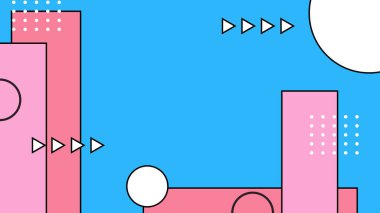 Basit Arkaplanda Renkli Geometrik Soyut Desen