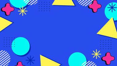 Basit Arkaplanda Renkli Geometrik Soyut Desen