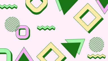 Arkaplanda Renkli Soyut Geometrik Şekiller