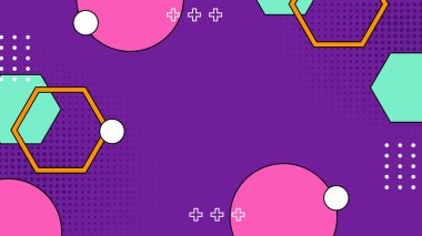 Basit Arkaplanda Renkli Geometrik Soyut Desen