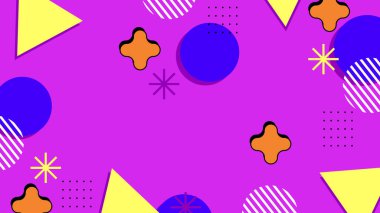 Modern Şekilli Renkli Soyut Geometrik Desen