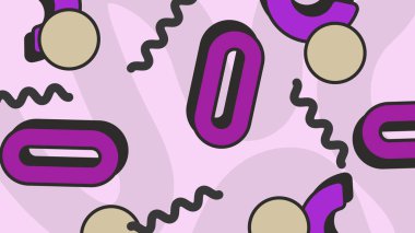 Basit Arkaplanda Renkli Geometrik Soyut Desen