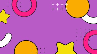 Şekiller ve Desenler ile Renkli Geometrik Soyut Arkaplan