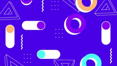 Arkaplanlı Canlı Soyut Geometrik Şekiller