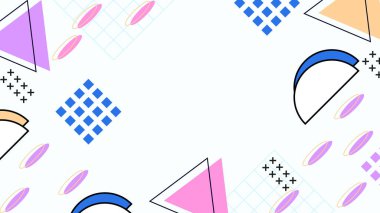 Canlı Şekillere sahip renkli Geometrik Soyut Arkaplan