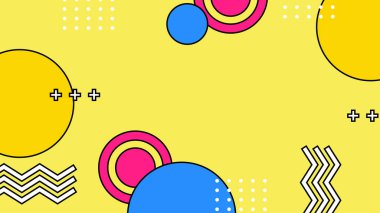 Arkaplanda Renkli Soyut Geometrik Şekiller