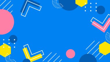 Modern Şekilli Renkli Soyut Geometrik Arkaplan. Canlı Renklerle Geometrik Şekilleri Gösteren Canlı Soyut Arkaplan. Yaratıcı Projeler, Tasarımlar ve Web Kullanımı için ideal