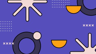 Renkli Şekillere sahip canlı Geometrik Soyut Arkaplan. Canlı Geometrik Şekiller ve Kalın Renkler içeren Oyuncu ve Dinamik Soyut Bir Arkaplan Modern ve Enerjik Tasarım Oluştur