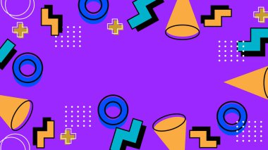 Basit Arkaplanda Renkli Geometrik Soyut Desen