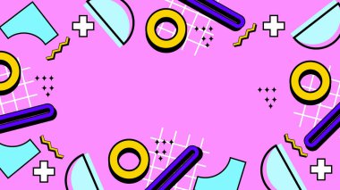 Kalın Şekilli Renkli Geometrik Soyut Arkaplan