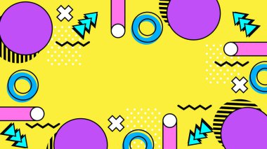 Modern Şekilli Renkli Soyut Geometrik Arkaplan. Canlı Renklerle Geometrik Şekilleri Gösteren Canlı Soyut Arkaplan. Yaratıcı Projeler, Tasarımlar ve Web Kullanımı için ideal