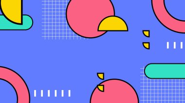 Renkli şekilli canlı Geometrik Soyut Arkaplan. Bu Oyuncu ve Renkli Arkaplan Yaratıcı ve Modern Projeler İçin Mükemmel