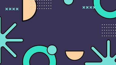 Renkli şekilli canlı Geometrik Soyut Arkaplan. Bu Oyuncu ve Renkli Arkaplan Yaratıcı ve Modern Projeler İçin Mükemmel