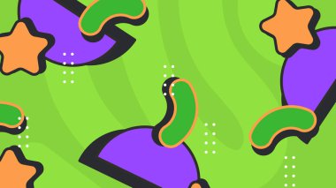 Arkaplanlı Canlı Soyut Geometrik Şekiller