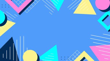 Renkli şekilli canlı Geometrik Soyut Arkaplan. Bu Oyuncu ve Renkli Arkaplan Yaratıcı ve Modern Projeler İçin Mükemmel