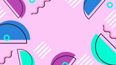 Renkli şekilli canlı Geometrik Soyut Arkaplan. Bu Oyuncu ve Renkli Arkaplan Yaratıcı ve Modern Projeler İçin Mükemmel