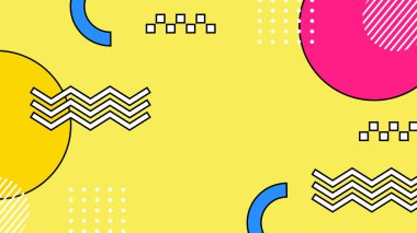 Modern Şekilli Renkli Soyut Geometrik Desen