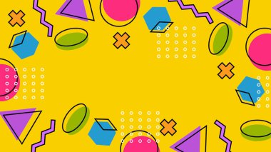 Modern Şekilli Renkli Soyut Geometrik Desen