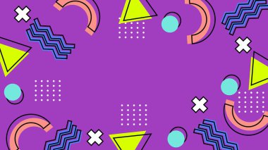 Canlı Şekiller ve Renklerle Soyut Geometrik Arkaplan. Yaratıcı Tasarım Projeleri, Sunumlar ve Modern Sanatsal Gösteriler için ideal