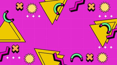 Renkli şekilli canlı Geometrik Soyut Arkaplan. Bu Oyuncu ve Renkli Arkaplan Yaratıcı ve Modern Projeler İçin Mükemmel