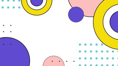 Arkaplanda Renkli Soyut Geometrik Şekiller