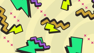 Basit Arkaplanda Renkli Geometrik Soyut Desen