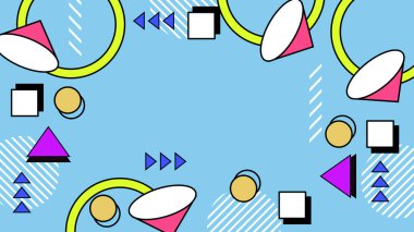 Kalın Şekilli Renkli Geometrik Soyut Arkaplan