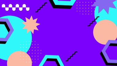 Modern Şekilli Renkli Soyut Geometrik Desen