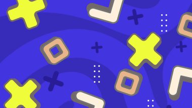 Arkaplanlı Canlı Soyut Geometrik Şekiller