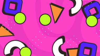 Renkli şekilli canlı Geometrik Soyut Arkaplan. Bu Oyuncu ve Renkli Arkaplan Yaratıcı ve Modern Projeler İçin Mükemmel