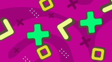 Arkaplanda Renkli Soyut Geometrik Şekiller