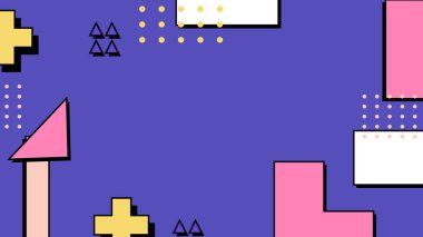 Basit Arkaplanda Renkli Geometrik Soyut Desen