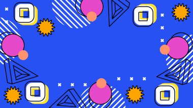 Kalın Şekilli Renkli Geometrik Soyut Arkaplan