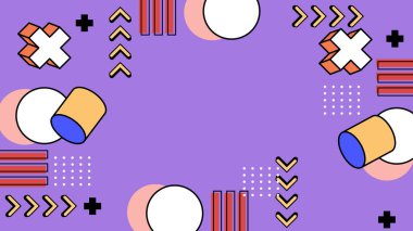 Basit Arkaplanda Renkli Geometrik Soyut Desen