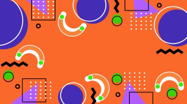 Modern Şekilli Renkli Soyut Geometrik Arkaplan. Canlı Renklerle Geometrik Şekilleri Gösteren Canlı Soyut Arkaplan. Yaratıcı Projeler, Tasarımlar ve Web Kullanımı için ideal