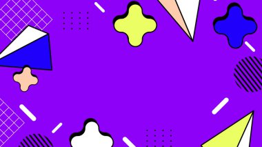 Modern Şekilli Renkli Soyut Geometrik Desen