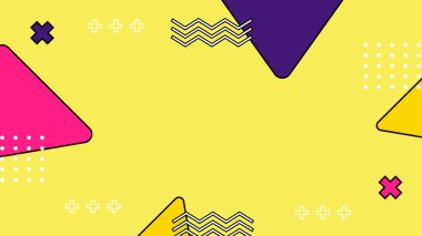 Arkaplanlı Canlı Soyut Geometrik Şekiller