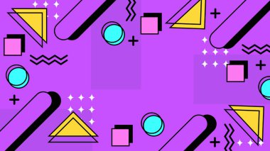 Şekiller ve Desenler ile Renkli Geometrik Soyut Arkaplan